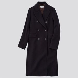 UNIQLO x Inès de la Fressange tweed coat in Navy/ Size S